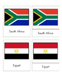 Flags of Africa (3 Part Montessori Cards)