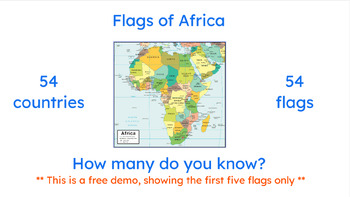 Preview of Flags of Africa FREE DEMO (first 5 flags only)