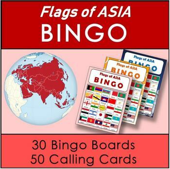 Preview of Flags of Asia BINGO GAME | Printable and Ready to Play