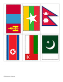 Flags of Asia ~ Pin Poke Cards ~ Fine Motor Skills