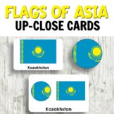 Flags of Asia Up Close Cards for Geography Activities
