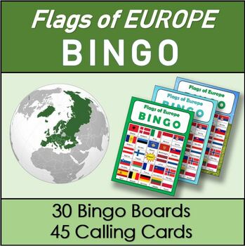 Preview of Flags of Europe BINGO GAME | Printable and Ready to Play