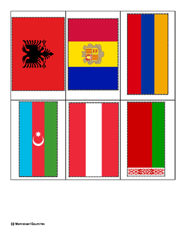 Preview of Flags of Europe ~ Pin Poke Cards ~ Fine Motor Skills