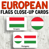 Flags of Europe Up Close Cards for Geography Activities