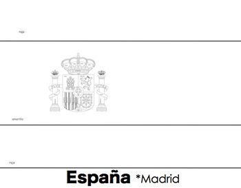 spanish flag crest black and white