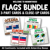 Flags of the Continents Cards for Montessori Geography Activities