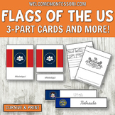Flags of the United States of America US state flag 3-part