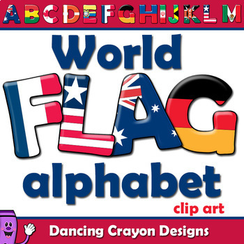 Preview of Flags of the World: Alphabet Letters Clip Art and Bulletin Board Set