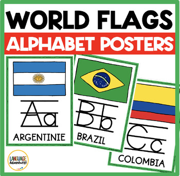 Preview of Flags of the World Alphabet Posters / Country Alphabet Posters