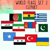 Flags of the World Clipart {SET2} - Color and Blackline 24