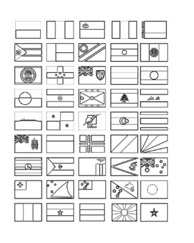 Flags of the World Coloring Pages for Personal and Commercial Use by ...