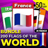 Flags of the world in French, Africa,Europe,Asia,Oceania,S