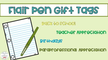 PRINTABLE Flair Pen Gift Tag Teacher Appreciation Note -  Finland