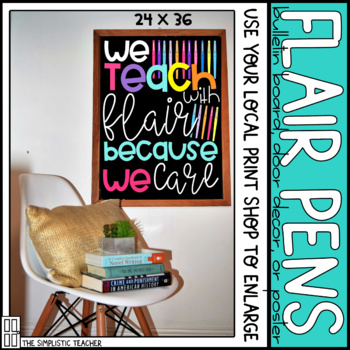 Flair Pens Back to School Bulletin Board Kit, Door Decoration Set, or  Poster by Teach Simple