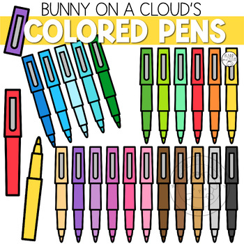 Flair Pens Clipart by Bunny On A Cloud by Bunny On A Cloud | TPT