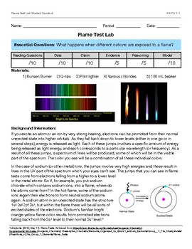 flame test lab results