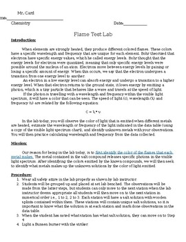 Preview of Flame Test Lab Writeup