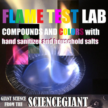 Preview of Flame Test Lab of Compounds and Colors with hand sanitizer and household salts