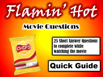Preview of Flamin' Hot (2023) - 25 Movie Questions with Answer Key (Quick Guide)