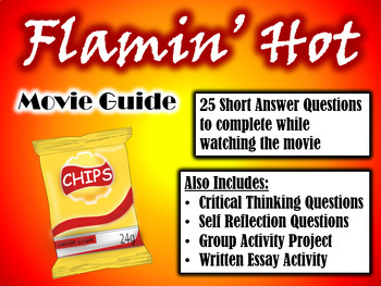 Preview of Flamin' Hot Movie Guide (2023) - Movie Questions with Extra Activities