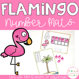 Flamingo Playdough Number Mats