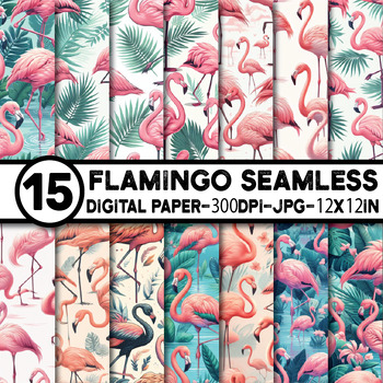 Preview of Flamingo Seamless Digital Paper