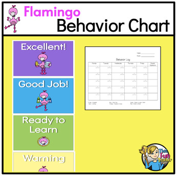 Flamingo Theme - Behavior Clip Chart by That Fun Teacher | TPT