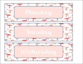 Preview of Flamingo Themed Labels