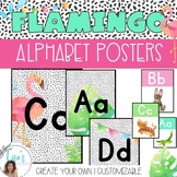 Flamingo Tropical Classroom Decor Alphabet Posters Print -