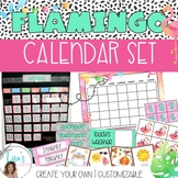 Flamingo Tropical Classroom Decor Calendar SET with season