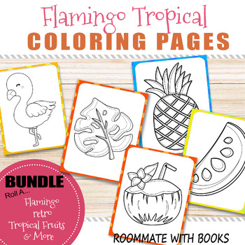 Preview of Flamingo Tropical Coloring Pages