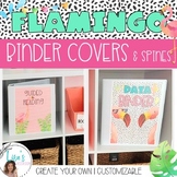 Flamingo Tropical EDITABLE Binder covers and spines!!!