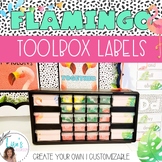 Flamingo Tropical EDITABLE Toolbox labels Teacher organiza