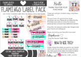 Flamingo editable name labels- Square, Circular, rectangle