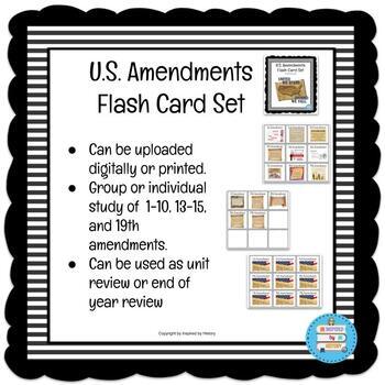 Preview of Amendments - Bill of Rights - Flash Card Review (STAAR/TEKS)