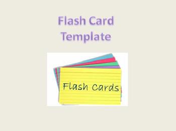 Preview of Flash Card Template