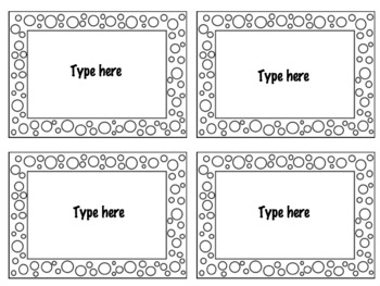 Preview of Flash Card Template (4 cards per page)
