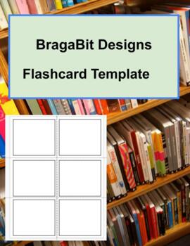Preview of Flash Card Template 6 per page Customizable