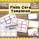 Flash Card Template Sheets