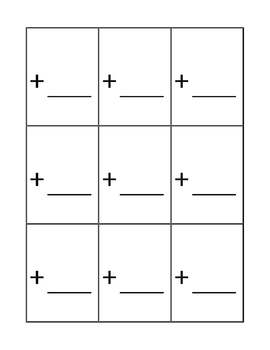 Preview of Flash Card Template for Addition,Subtraction,Division and Multiplication