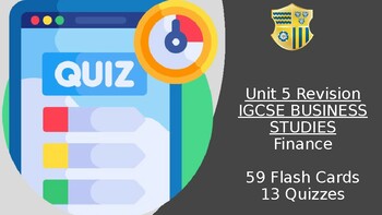 Preview of Flash Card and Quiz Revision Pack – Business Studies & Finance - 14 of 14