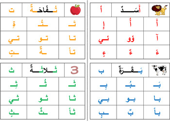 Preview of Flash Cards: Arabic Alphabet Short and Long Vowels