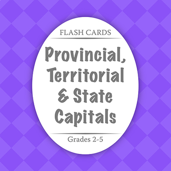 Preview of Flash Cards: COMBINED Capitals - Bundle - Distance Learning