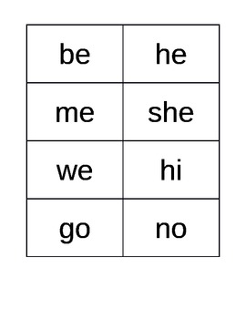 Flash Cards CV Long Vowels by BragaBit