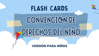 Preview of Flash Cards Derechos del Niño Color