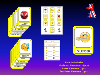 Preview of Flash Cards Emoji Feelings #2 (Includes : Flashcard - Poster - Handout)