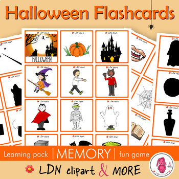 Preview of HALLOWEEN Flashcards, easy prep! Play memory and have fun. Print and have fun!
