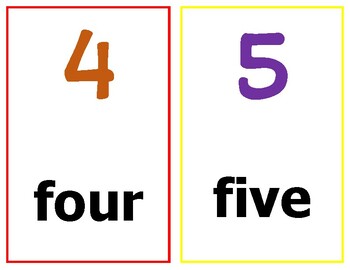 Flash Cards: Numbers 0 - 9 in English by Learn Easily | TPT