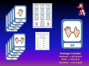 Preview of Flash Cards Numbers 1-10 #2 (Includes : Flashcard - Poster - Handout)