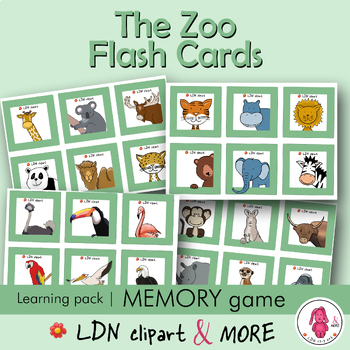 Preview of ZOO Flashcards, learn all about the animals and/or play a memory game